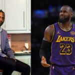 Kwame Brown (L) and LeBron James (R)