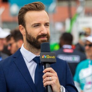 June 2nd 2024: NBC Sports broadcaster James Hinchcliffe talks prior to the Chevrolet Detroit Grand Prix. The NTT IndyCar, Indy Car, IRL, USA Series runs the Chevrolet Grand Prix on the streets of downtown Detroit, Michigan.