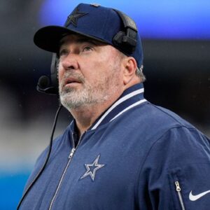 Dallas Cowboys head coach Mike McCarthy during the second half against the Carolina Panthers at Bank of America Stadium.