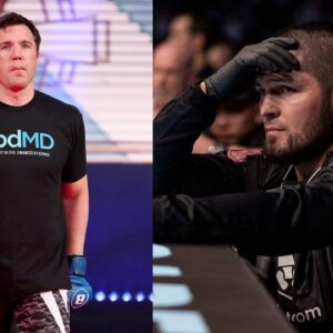 Chael Sonnen (L), Khabib Nurmagomedov (R)