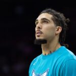 Charlotte Hornets guard LiAngelo Ball before a game against the Philadelphia 76ers at Wells Fargo Center