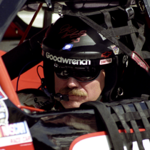 Dale Earnhardt Sr. of the Goodwrench Chevrolet car gets ready for the Checker Auto Parts/Dura Lube 500 at Phoenix International Raceway.
