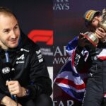 Oliver Oakes (L) and Lewis Hamilton (R)