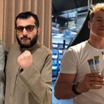 Terence Crawford (L), Canelo Alvarez (R)