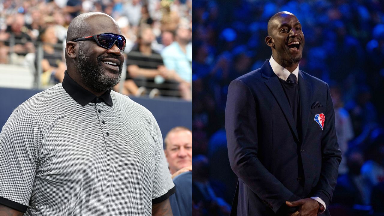 Shaquille O'Neal (L), Kevin Garnett (R)