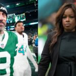 Aaron Rodgers and Pam Oliver