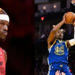 Jimmy Butler (L), Jonathan Kuminga (R)