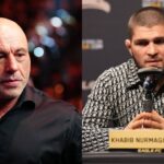 Joe Rogan (L), Khabib Nurmagomedov (R)