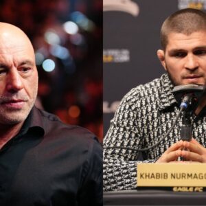 Joe Rogan (L), Khabib Nurmagomedov (R)