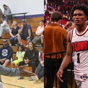 Vernon Maxwell (L) and Amen Thompson (R)