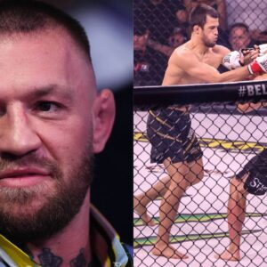 Conor McGregor (L), Usman Nurmagomedov (R)