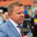 June 2nd 2024: NBC Sports broadcaster Leigh Diffey talks prior to the Chevrolet Detroit Grand Prix. The NTT IndyCar, Indy Car, IRL, USA Series runs the Chevrolet Grand Prix on the streets of downtown Detroit, Michigan. ( CSM) - ZUMAc04_ 20240602_zma_c04_302 Copyright: xJonathanxTencax