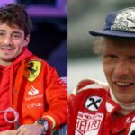 Charles Leclerc (L) and Niki Lauda (R)