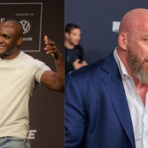 Kamaru Usman (L), Triple H (R)