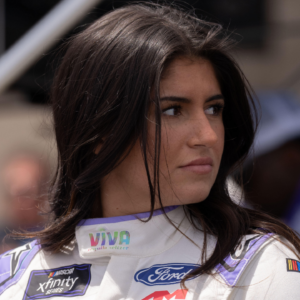 Jun 8, 2024; Sonoma, California, USA; NASCAR Xfinity Series driver Hailie Deegan (15) before the start of the NASCAR Xfinity Sonoma 250 at Sonoma Raceway. Mandatory Credit: Stan Szeto-Imagn Images
