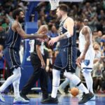 NBA: Kyrie Irving and Luca Doncic Memphis Grizzlies at Dallas Mavericks