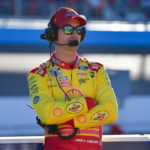 Nov 9, 2024; Avondale, Arizona, USA; NASCAR Cup Series driver Joey Logano (22) during qualifying for the Cup Series championship race at Phoenix Raceway. Mandatory Credit: Gary A. Vasquez-Imagn Images