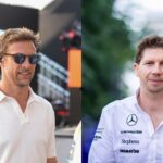 Jenson Button (L) and James Vowles (R)