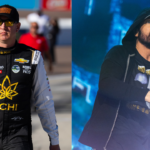 Kyle Busch (L) and Eminem (R)