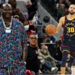 Shaquille O'Neal(L) and Stephen Curry(R)