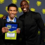Former New England Patriot, Devin McCourty, greets the RI Athletes of the Year at the All-State Rhode Island High School Sports Awards at Vet s Memorial on June 27, 2023.