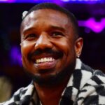Actor Michael B. Jordan NBA: Minnesota Timberwolves at Los Angeles Lakers