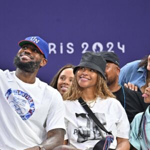 Lebron James Attends Basket Ball 3X3 Spain v USA Lebron James and his wife Savannah James attend the Basket Ball 3x3, ESP v USA - Olympic summer games, Paris 2024, Paris, France on July 2024.
