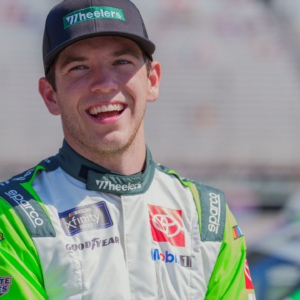 Sep 7, 2024; Hampton, Georgia, USA; Xfinity Series driver Chandler Smith (81) awaits his turn in pit road at Atlanta Motor Speedway. Mandatory Credit: Jason Allen-Imagn Images