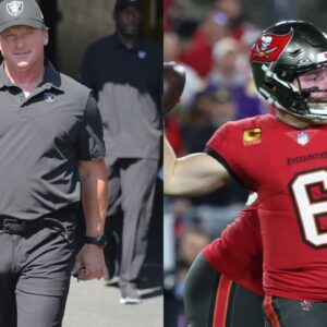 Jon Gruden and Baker Mayfield