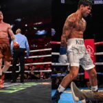 Canelo Alvarez (L), Ryan Garcia (R)