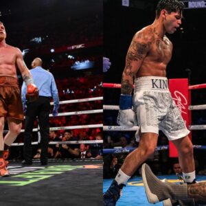 Canelo Alvarez (L), Ryan Garcia (R)