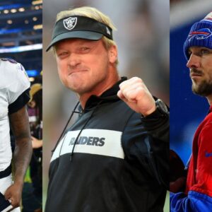 Lamar Jackson, Jon Gruden, Josh Allen