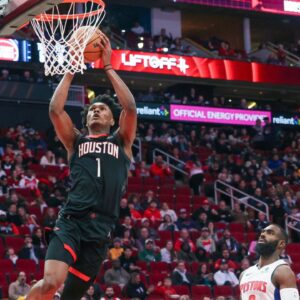 Amen Thompson NBA: Detroit Pistons at Houston Rockets