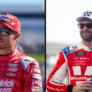 Kyle Larson (L) and Shane van Gisbergen (R). Image Credits: Imagn.