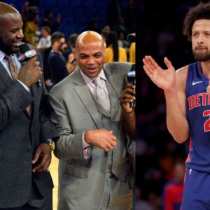 The NBA on TNT crew (L) and Cade Cunningham (R)