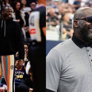 Draymond Green (L) and Shaquille O'Neal (R)