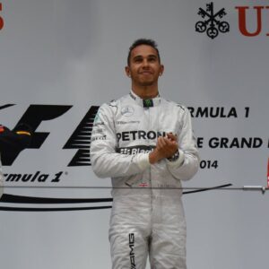 Race of Chinese F1 GP at Shanghai circuit. In this picture, Nico Rosberg, Lewis Hamilton and Fernando Alonso on the podium