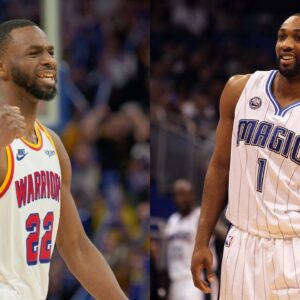 Andrew Wiggins(L) and Gilbert Arenas(R)