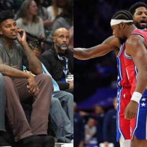 Nick Young(L), Paul George and Guerschon Yabusele(R)