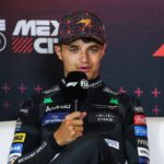 NORRIS Lando (gbr), McLaren F1 Team MCL38, portrait press conference, PK, Pressekonferenz during the Formula 1 Gran Premio de la Ciudad de Mexico 2024, 20th round of the 2024 Formula One World Championship, WM, Weltmeisterschaft from October 25 to 27, 2024 on the Autodromo Hermanos Rodriguez