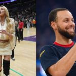 Cameron Brink (L), Stephen Curry (R)