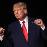 President-elect Donald J. Trump speaks in front of thousands of spectators at Aero Center Wilmington in Wilmington, N.C. Friday Sept. 23, 2022.