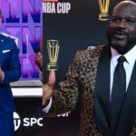 Adam Lefkoe (L) and Shaquille O'Neal (R)