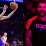 Anthony Davis (L), Steven Adams (R)