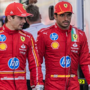 8.December.2024; Charles Leclerc and Carlos Sainz of Scuderia Ferrari during Formula One Abu Dhabi GP