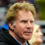 Will Ferrell reacts in the second period of the game between the LA Kings and the Detroit Red Wings at Crypto.com Arena.