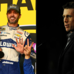 Jimmie Johnson (L) and Carl Edwards (R). Image Credits: Imagn.