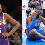 Kevin Durant (L) and Shai Gilgeous-Alexander (R)