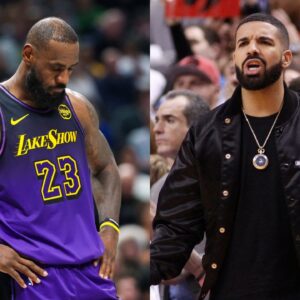 LeBron James(L) and Drake(R)