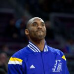 Los Angeles Lakers guard Kobe Bryant (24) warms up before the game against the Detroit Pistons at The Palace of Auburn Hills